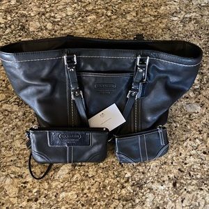 Coach handbag, wristlet & coin purse